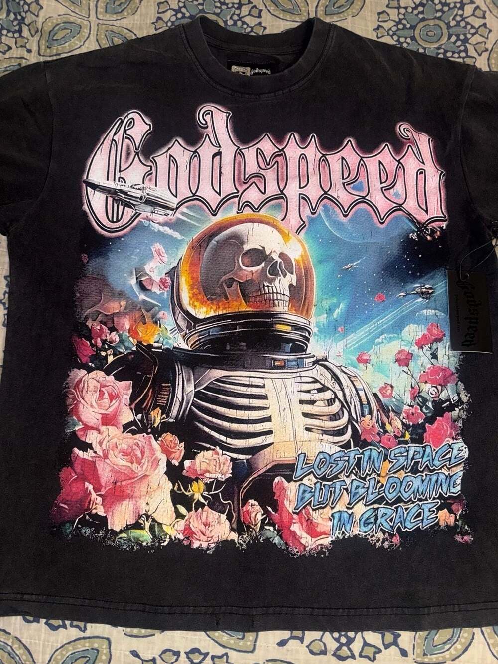 Godspeed Lost In Space But Blooming In Grace T-Shirt Size M